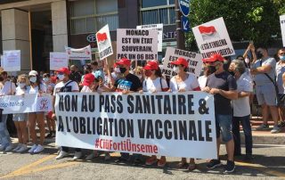 Monaco Demonstration contre le pass sanitaire